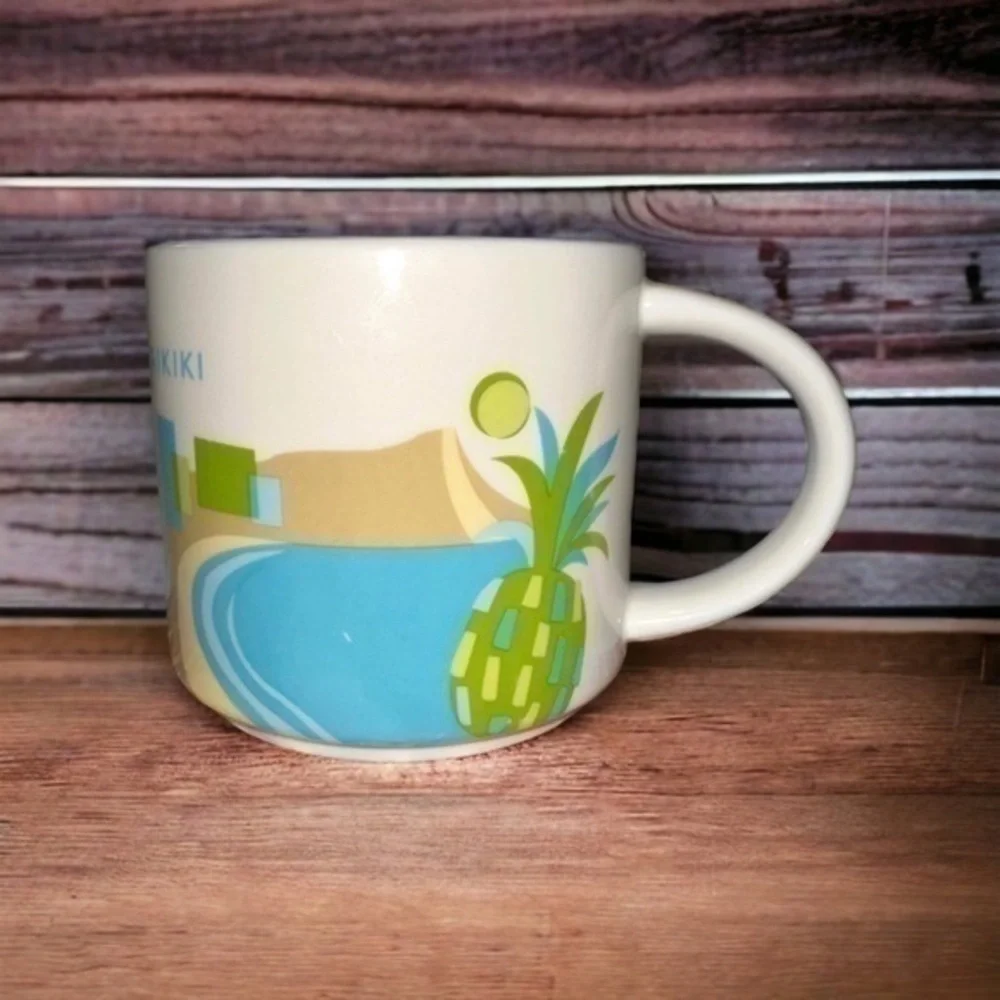 Starbucks Waikiki Hawaii You Are Here YAH Series Collection Coffee Cup Mug - Picture 2 of 5